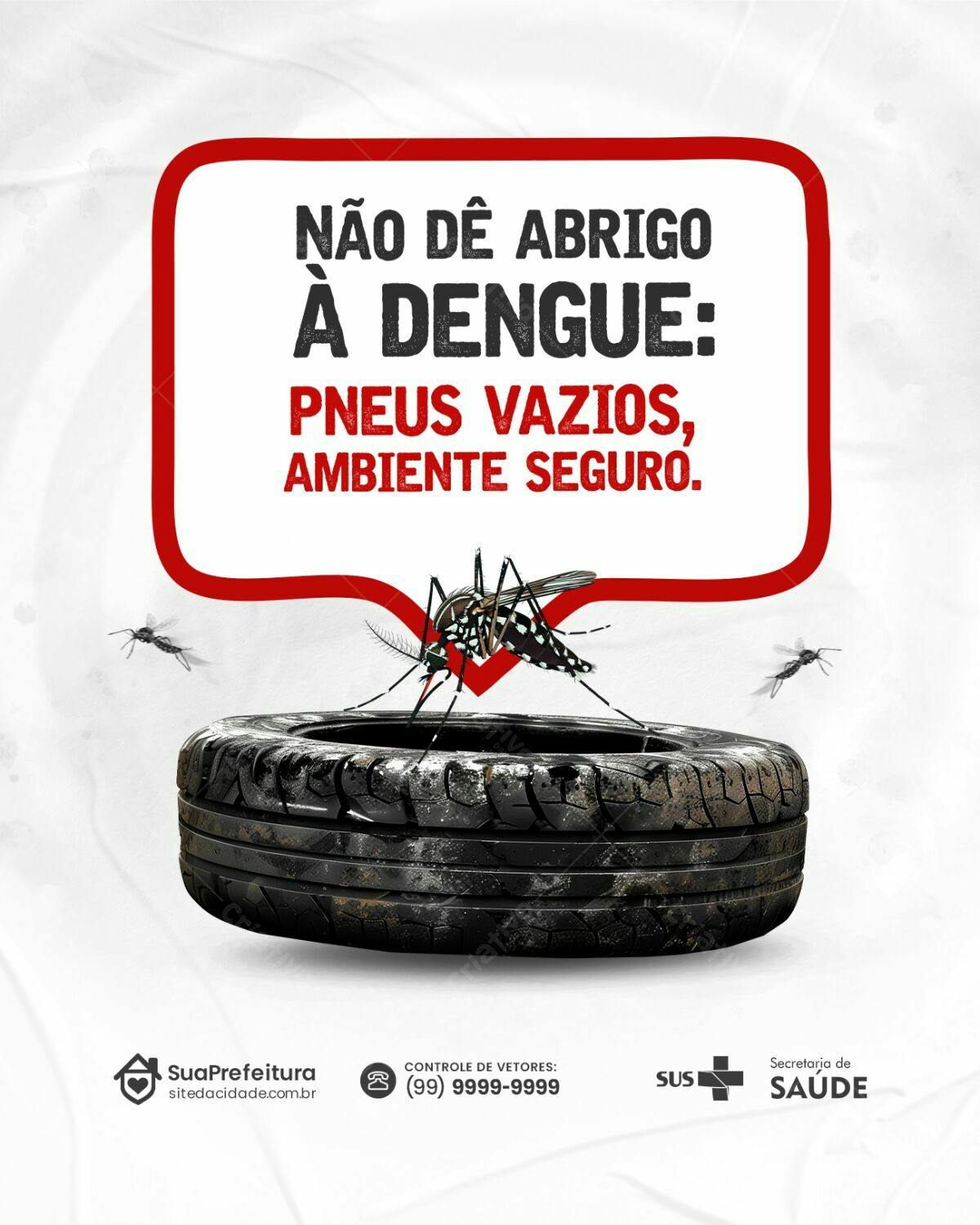 Flyer Combate à Dengue PSD Editável
