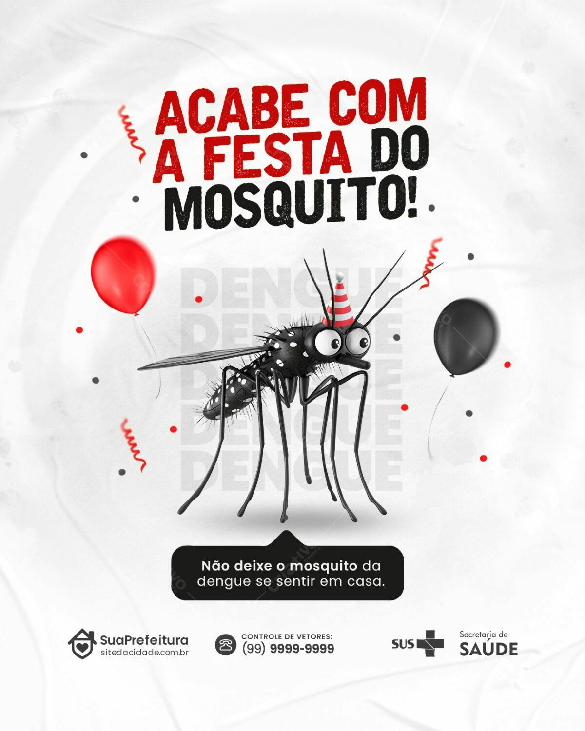 Flyer Combate à Dengue PSD Editável