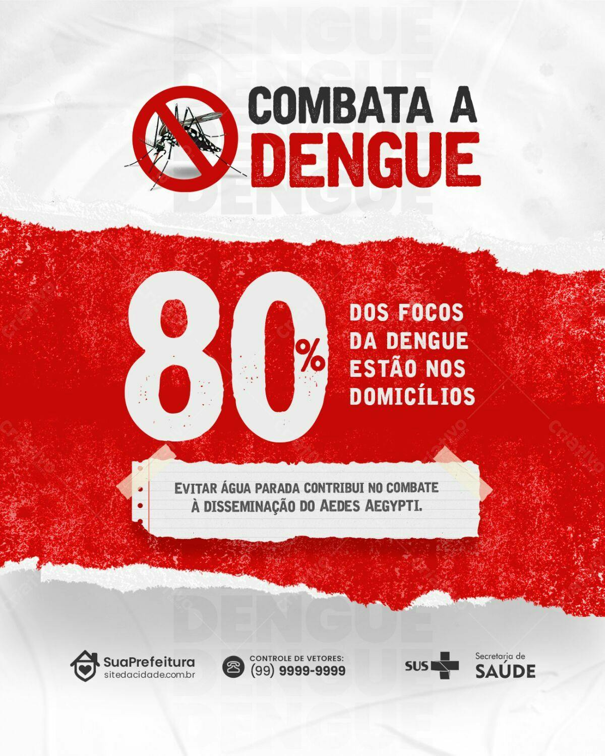 Flyer Combata a Dengue PSD Editável