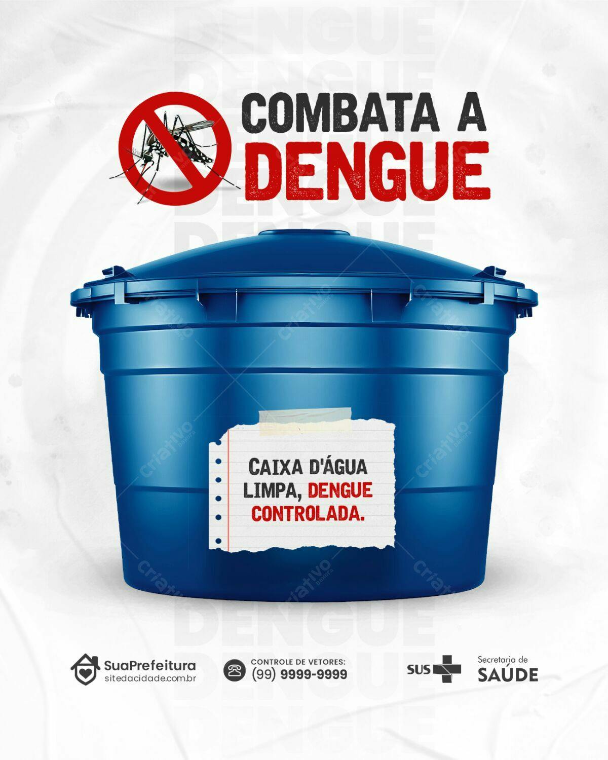 Flyer Combate à Dengue PSD Editável