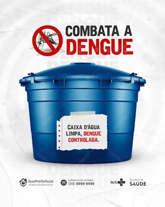 Conscientização contra a dengue social media