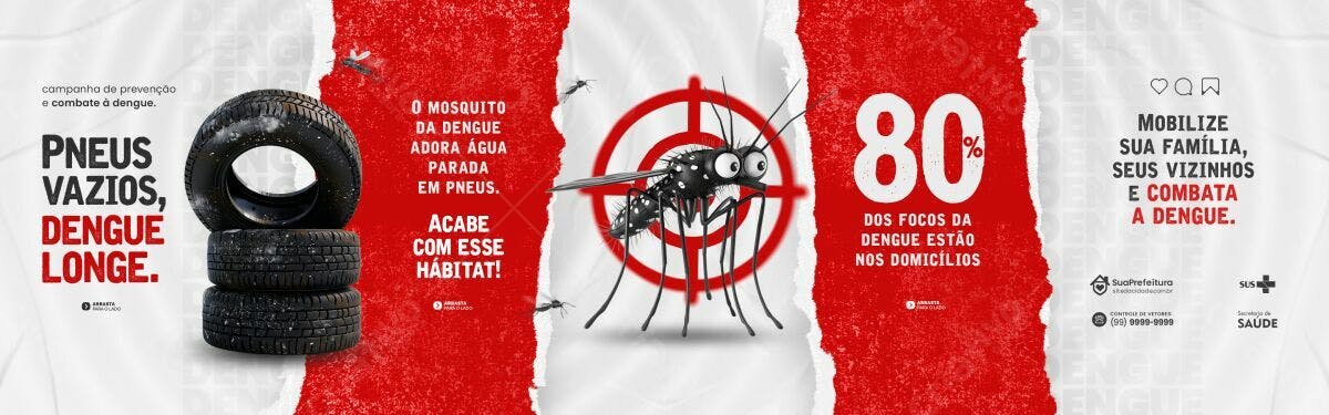 Banner Combate à Dengue PSD Editável