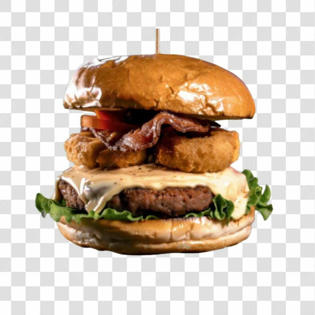 Imagem PNG de hambúrguer gourmet com fundo transparente