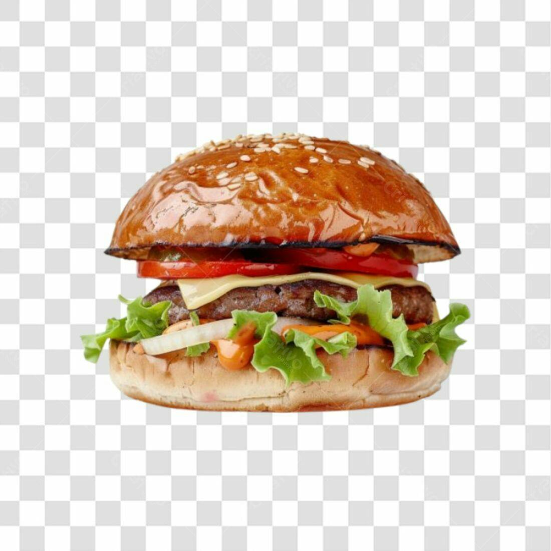 Imagem Hambúrguer PNG com fundo transparente