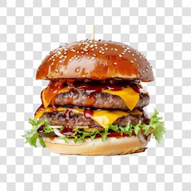 Hamburguer artesanal png transparente