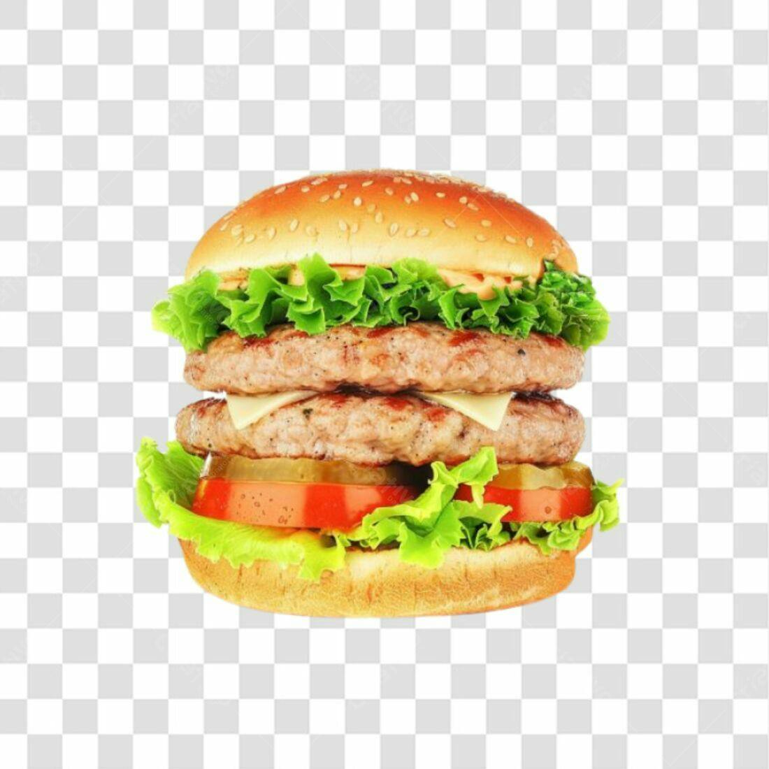 Icone Hambúrguer Duplo PNG com fundo transparente