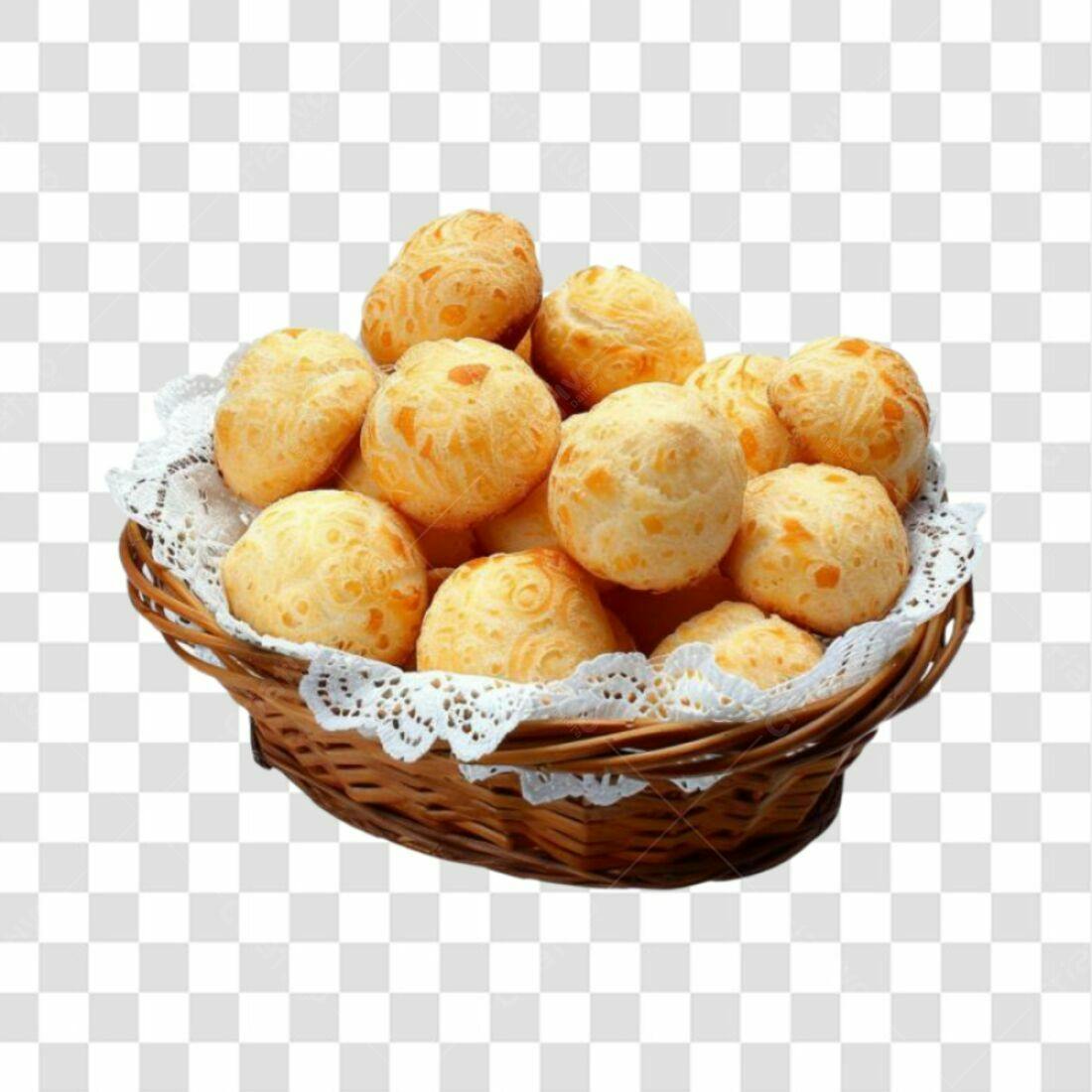 Imagem PNG Cesta Pães de Queijo com fundo transparente