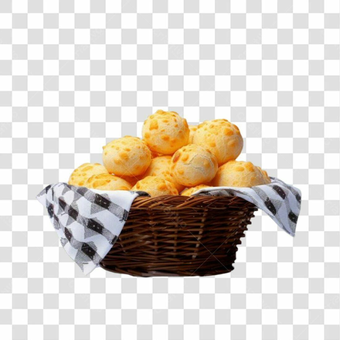 Imagem de Pão de Queijo em Cesta PNG com fundo transparente