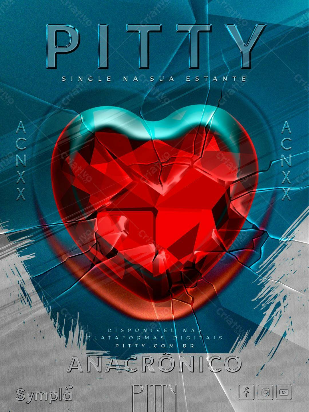 Flyer para Lançamento Musical da Banda Pitty PSD Editável