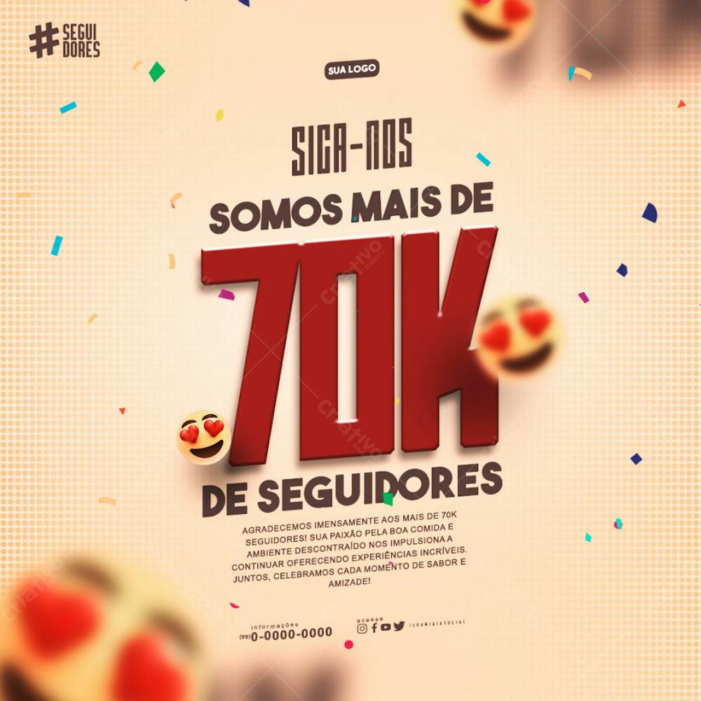 Somos Mais De 70K De Seguidores Feed 