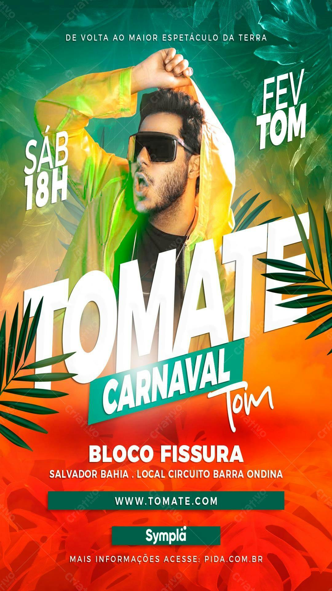 Flyer Carnaval Tom PSD Editável