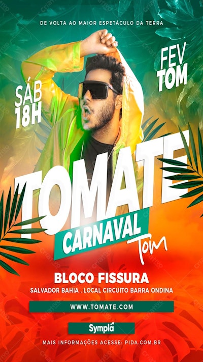 Flyer Carnaval Tom PSD Editável