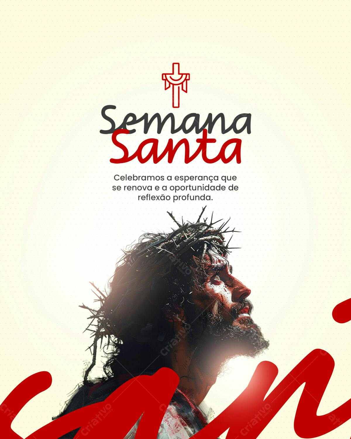 Flyer Semana Santa PSD Editável
