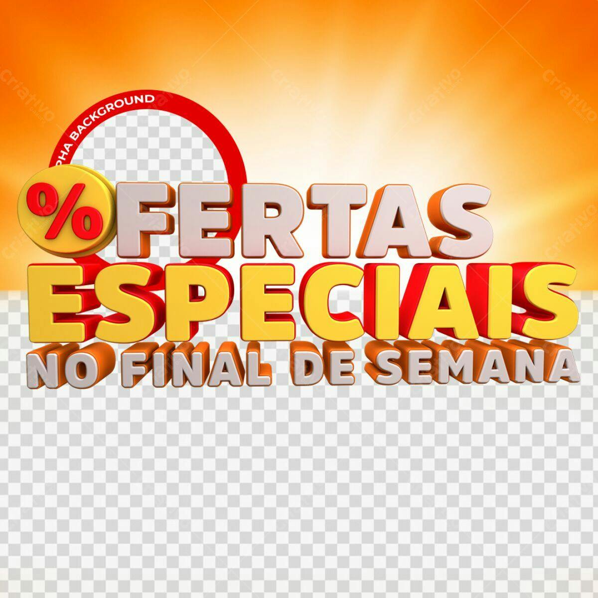 Banner Ofertas Especiais Final de Semana PSD Editável