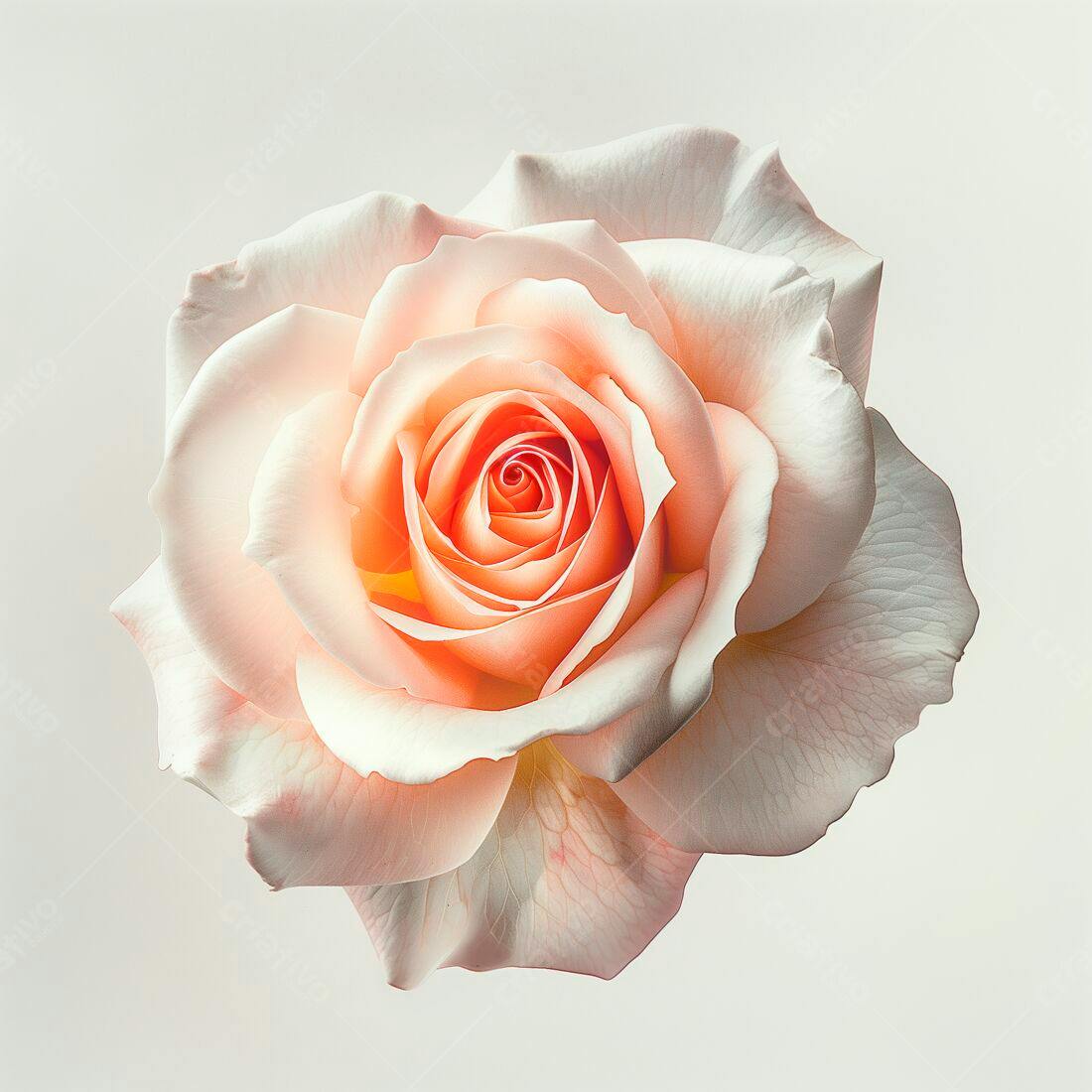 Rosa Peach delicada fundo claro