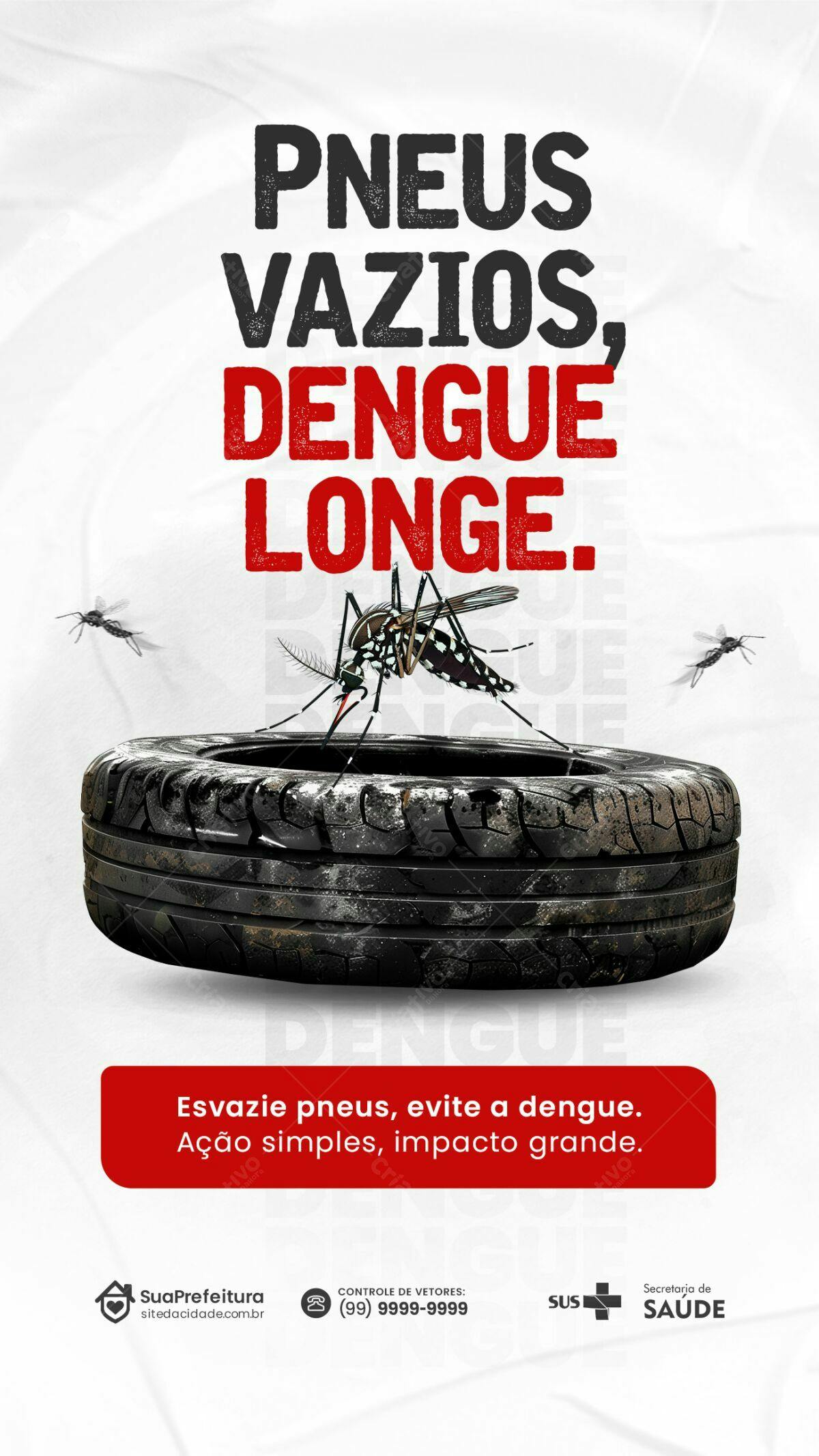 Flyer Combate à Dengue PSD Editável