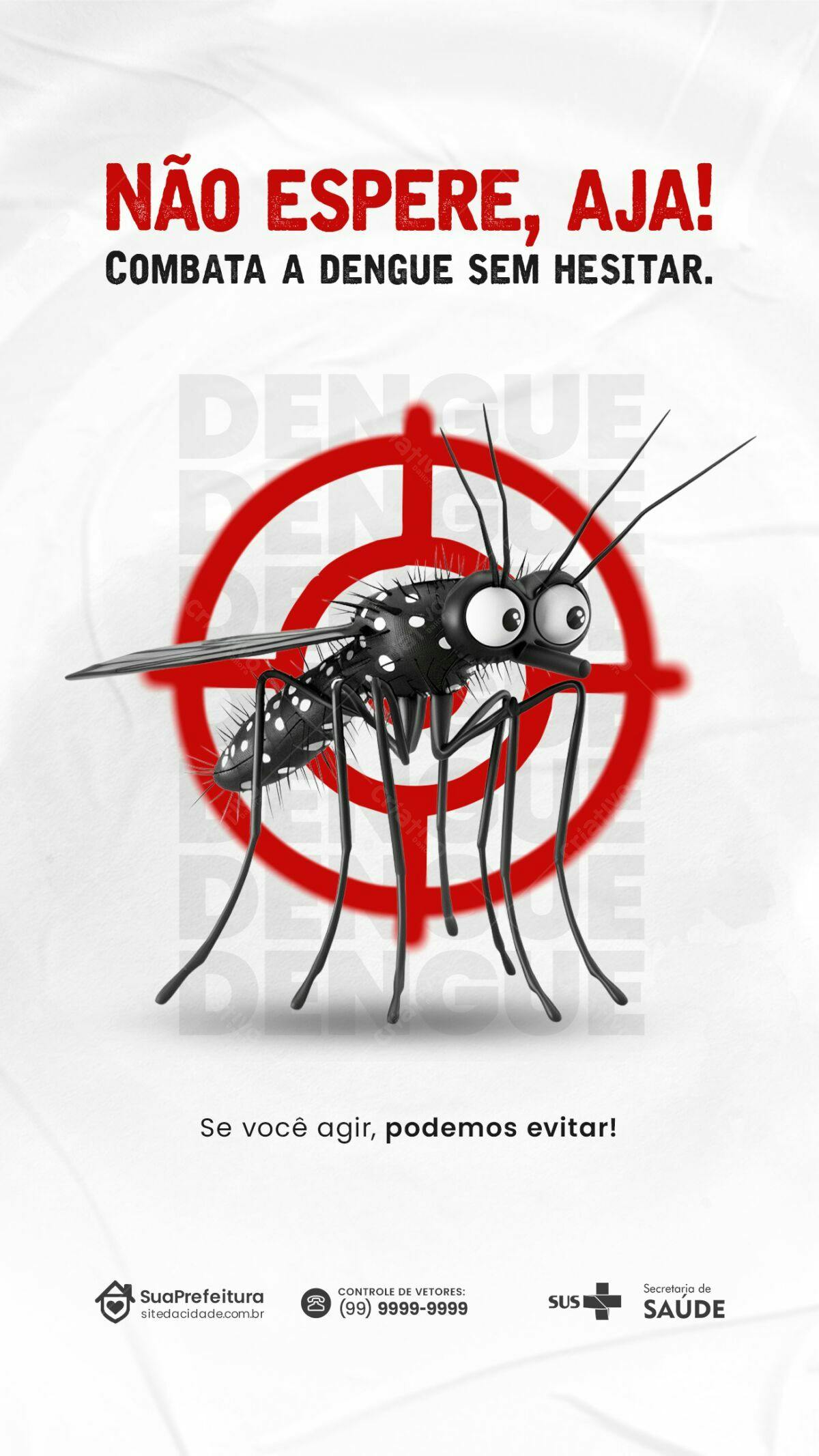 Flyer Combate à Dengue PSD Editável