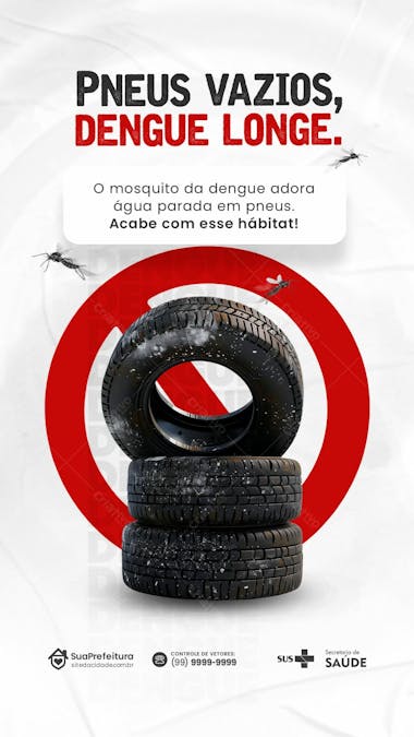 Conscientização contra a dengue social media