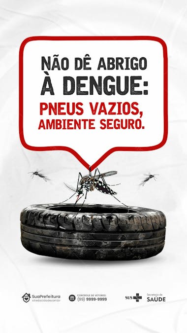 Conscientização contra a dengue social media