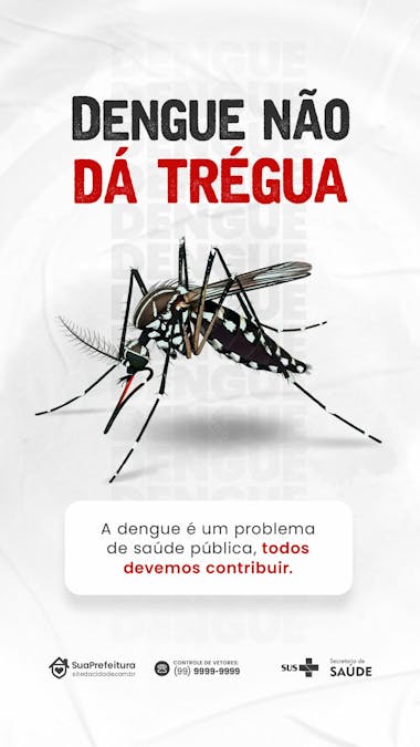 Conscientização contra a dengue social media