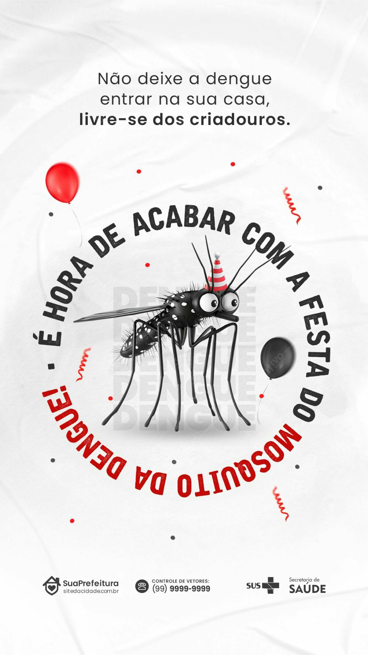 Flyer Combate à Dengue PSD Editável
