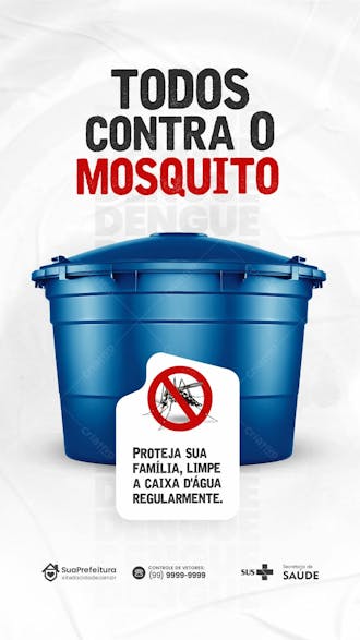 Conscientização contra a dengue social media
