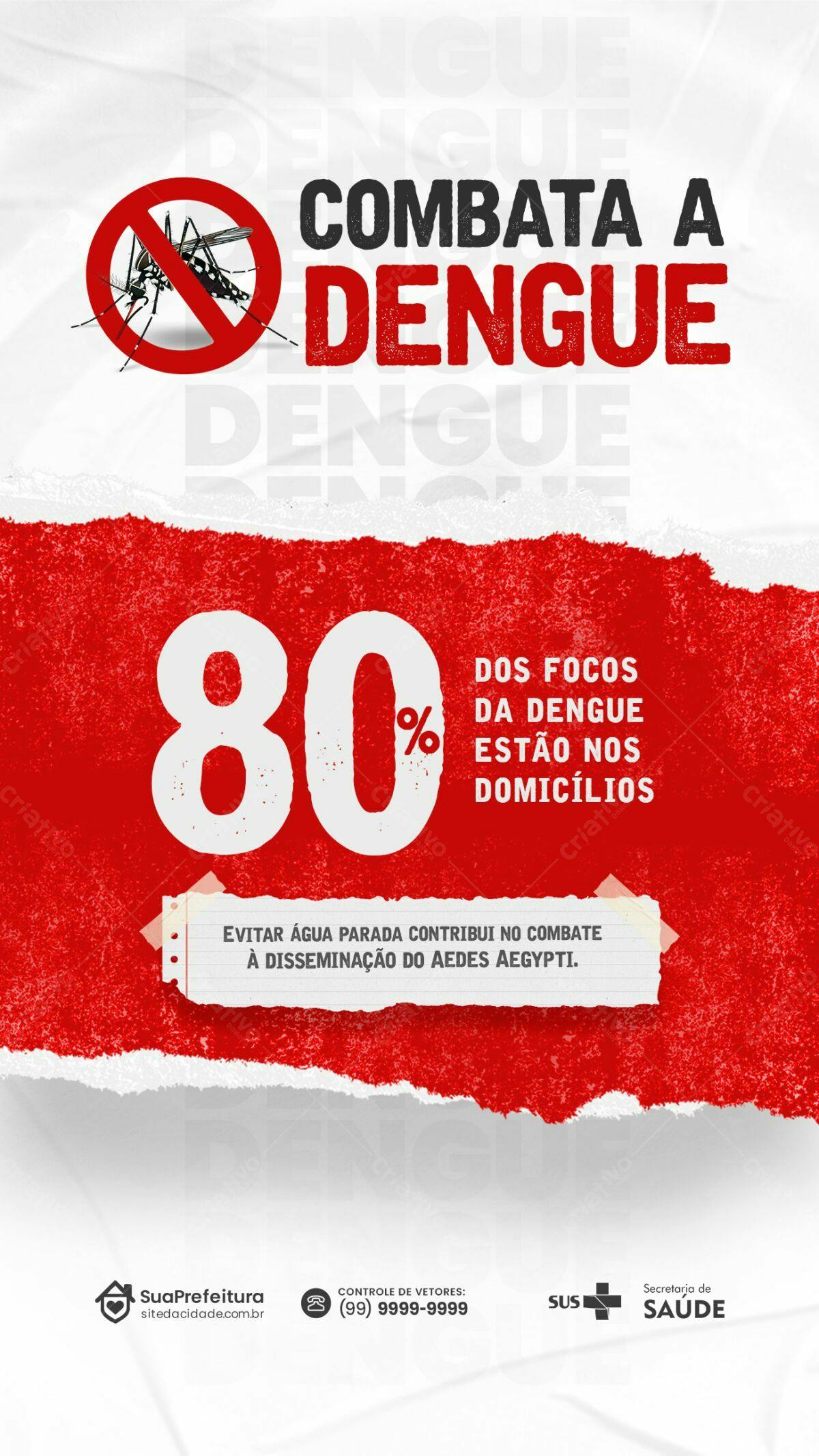 Flyer Combata a Dengue PSD Editável