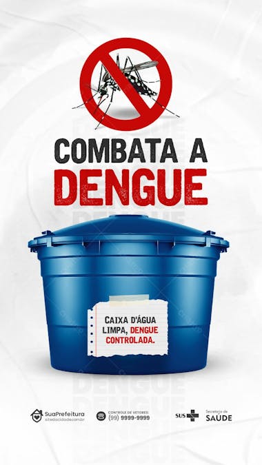 Conscientização contra a dengue social media