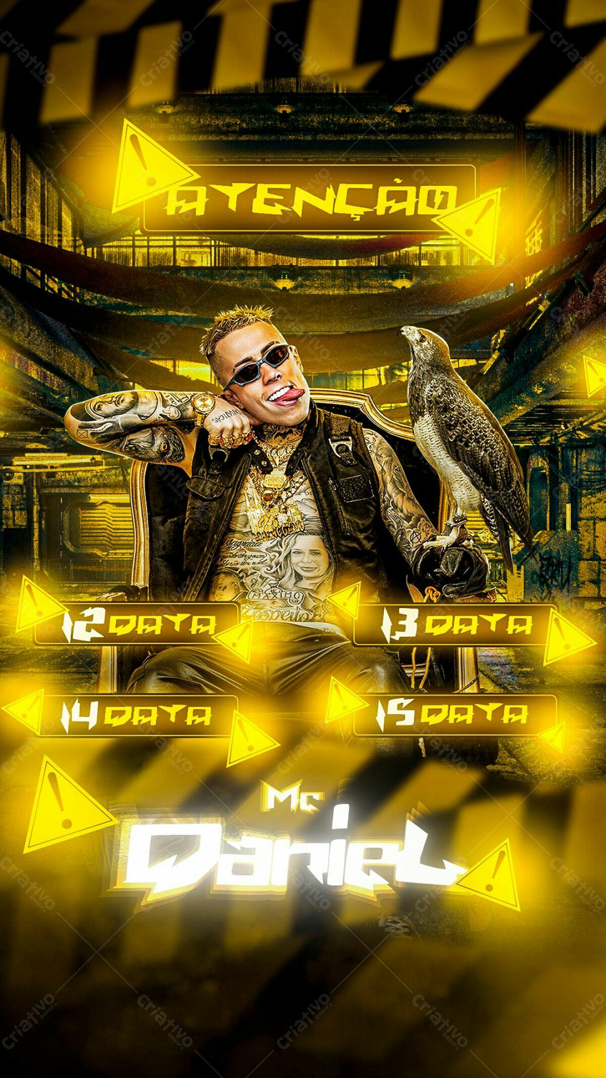 Flyer para Show do MC Daniel PSD Editável