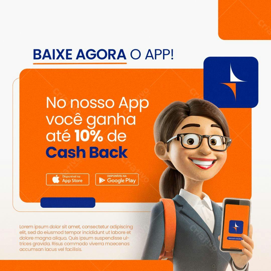 Post para Redes Sociais com Cashback PSD Editável