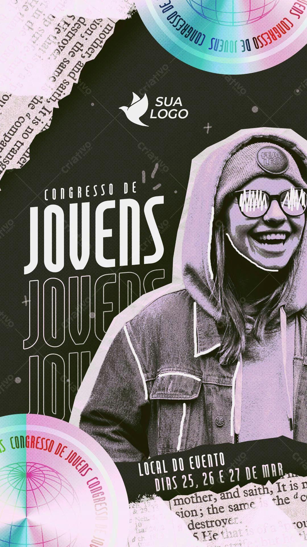 Flyer Congresso de Jovens PSD Editável