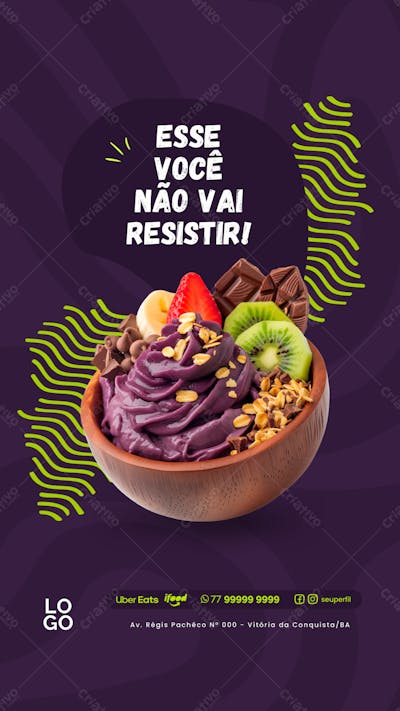 Social Media -  Açaí - Açaiteria 