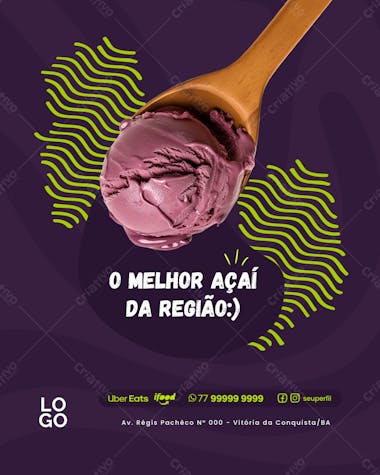 Social media açaí açaiteria