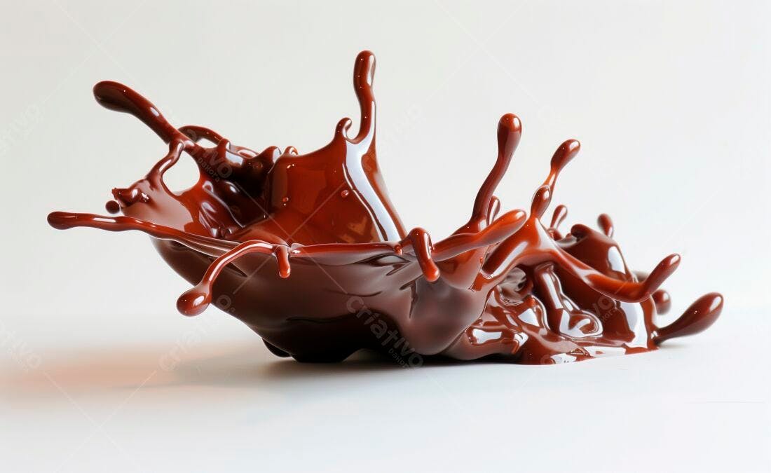 Salpico de chocolate marrom escuro