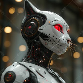 Gato robotico futurista