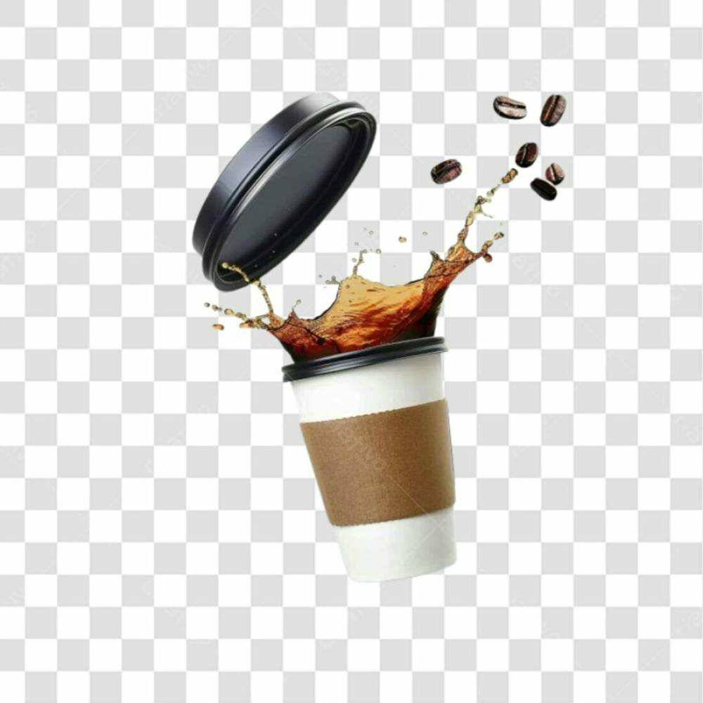 Copo De Café Derramando Png Transparente