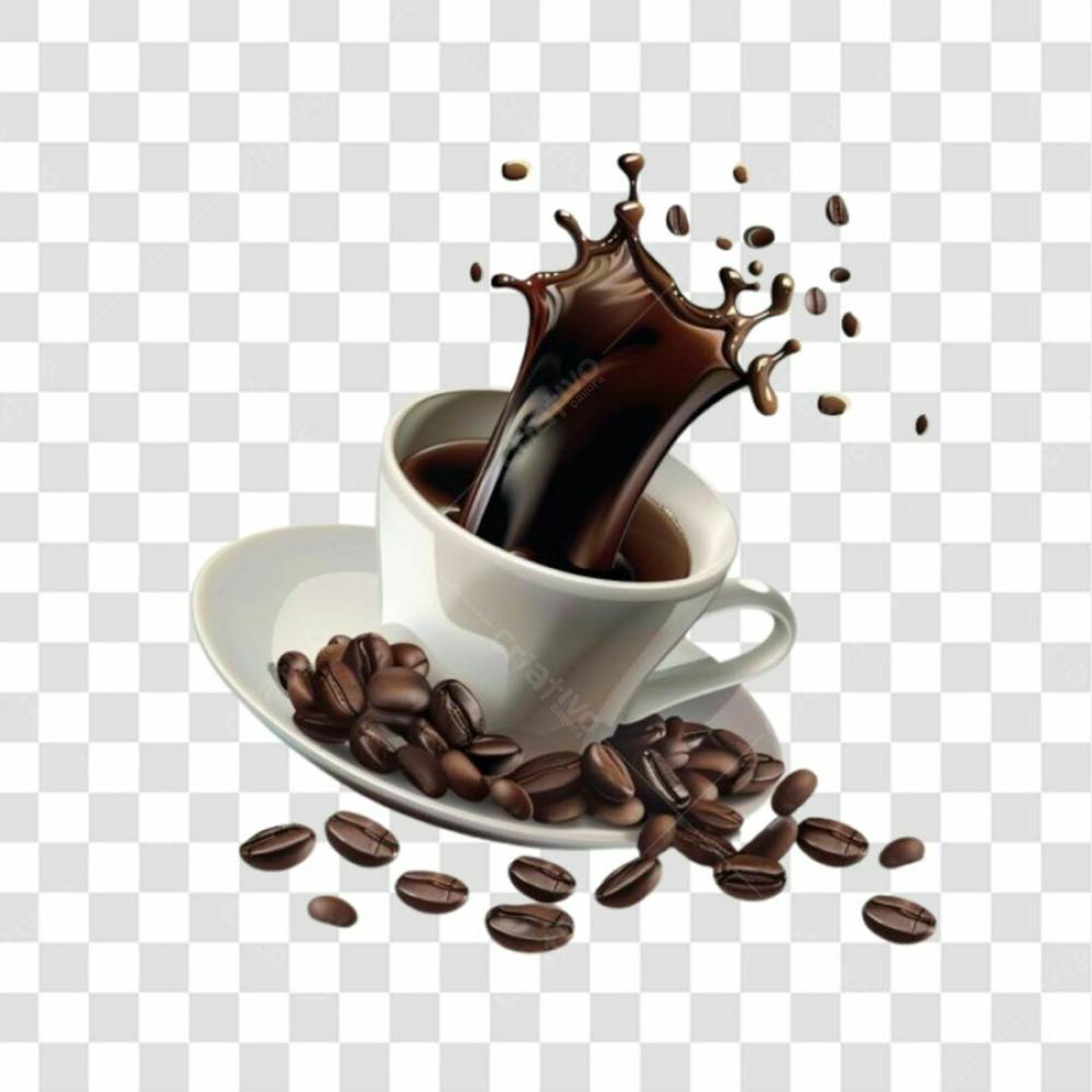 Xícara De Café Derramando Png Transparente