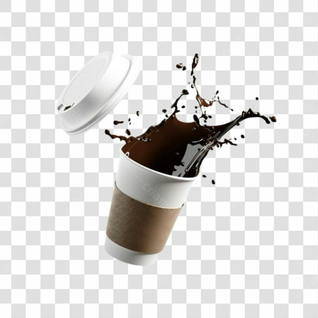 Icone Café com Salpicos PNG com fundo transparente