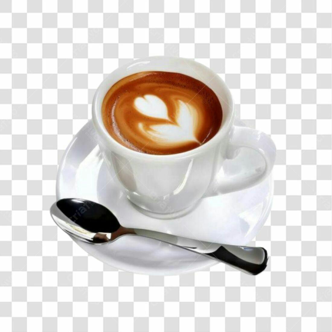 Icone Café com Arte na Espuma PNG com fundo transparente