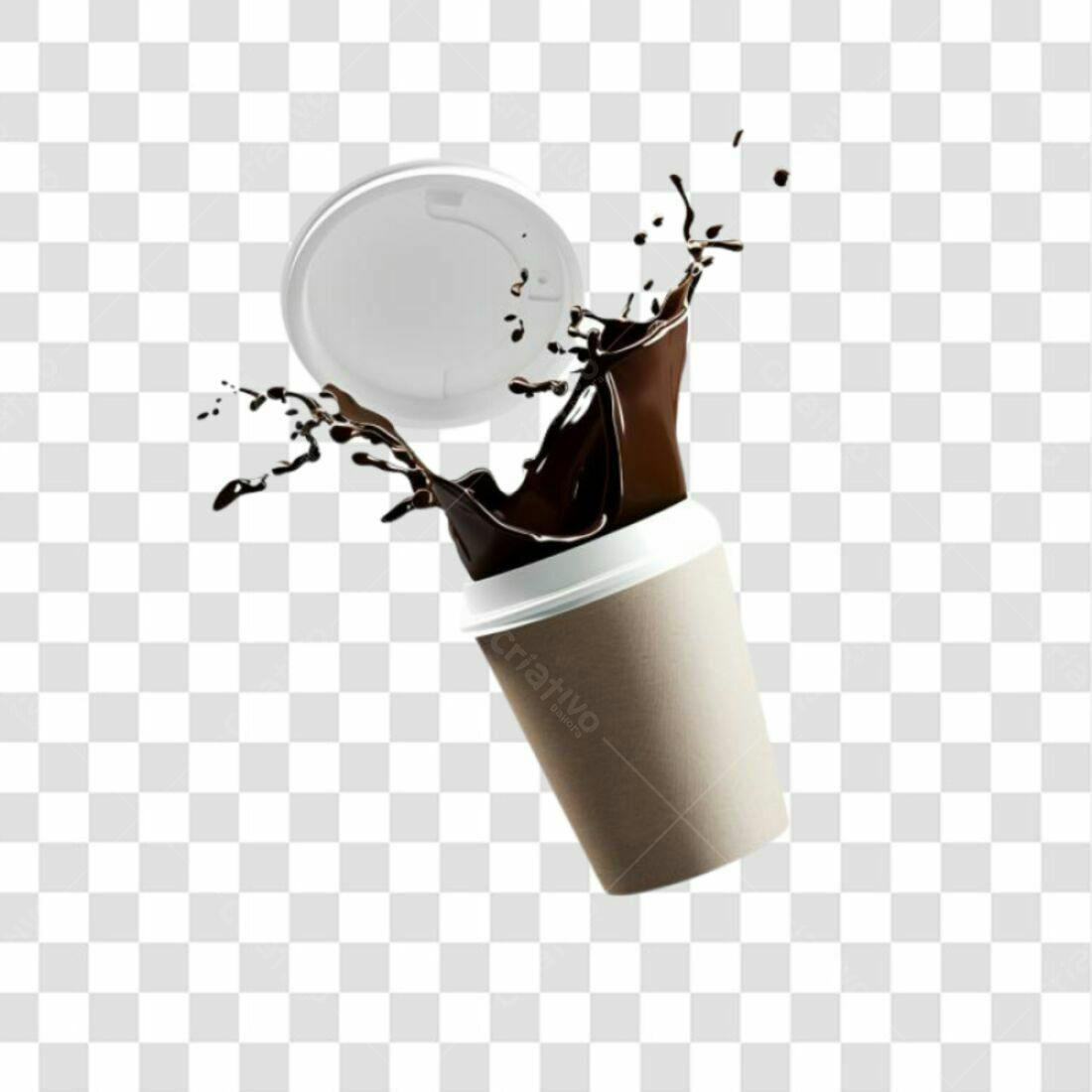 Imagem PNG Café Derramando com fundo transparente