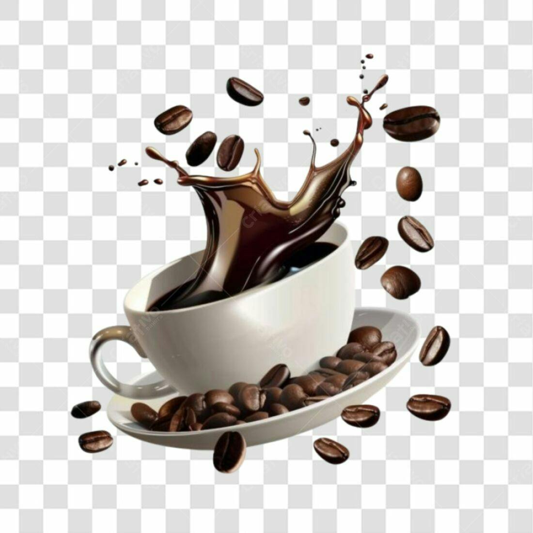 Icone Café Splash PNG com fundo transparente