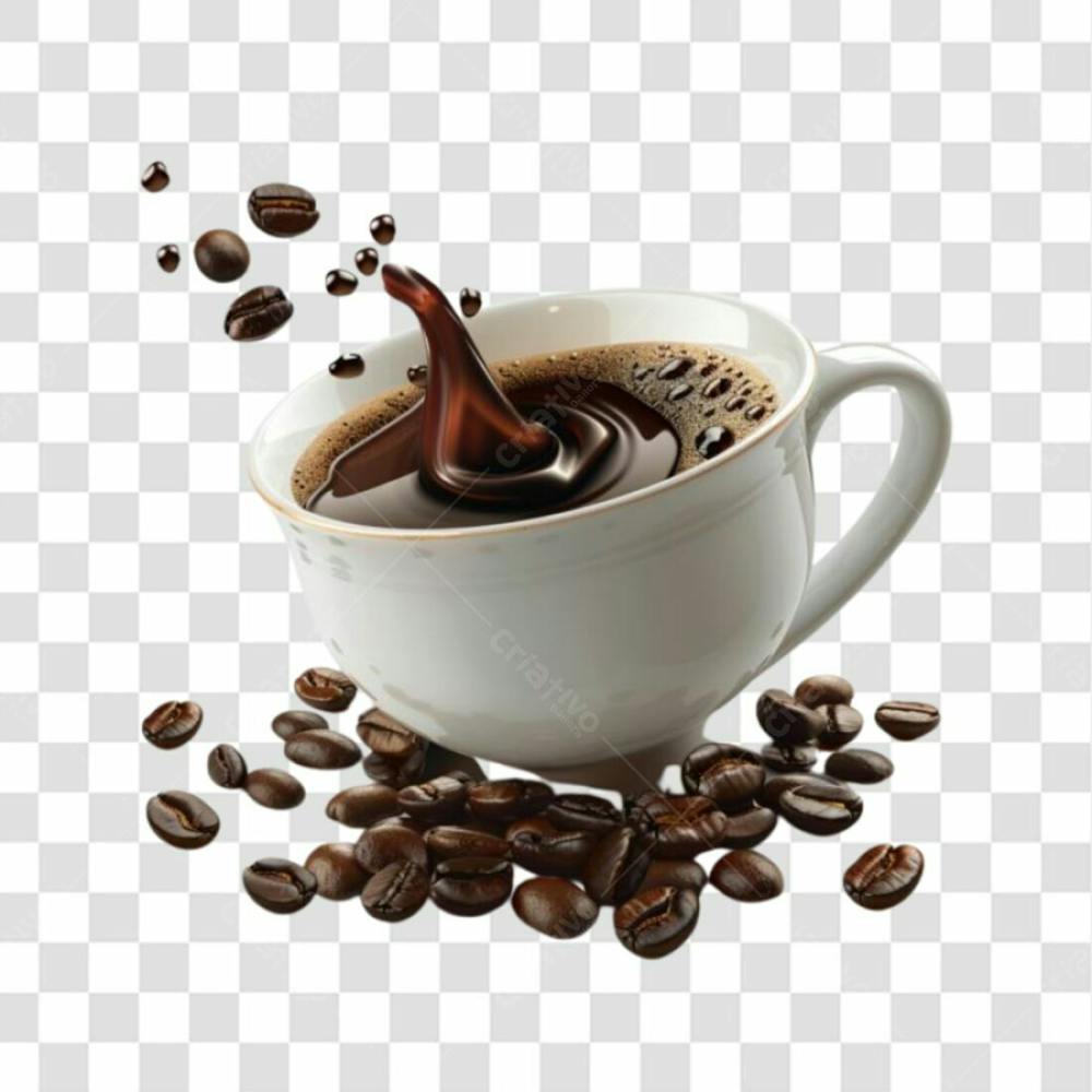 Xícara De Café Derramando Png Transparente (3)
