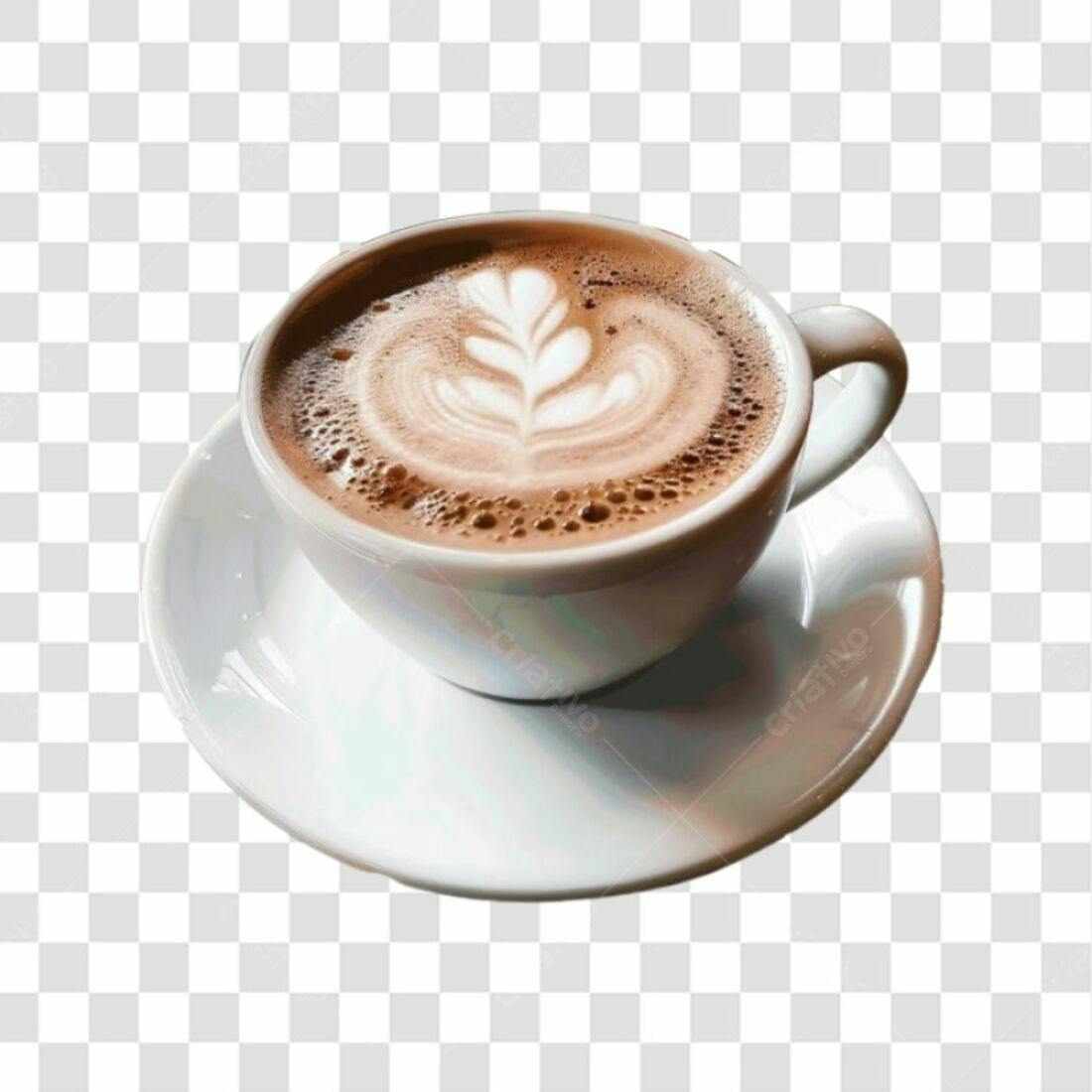 Icone Café com Arte Latte PNG com fundo transparente