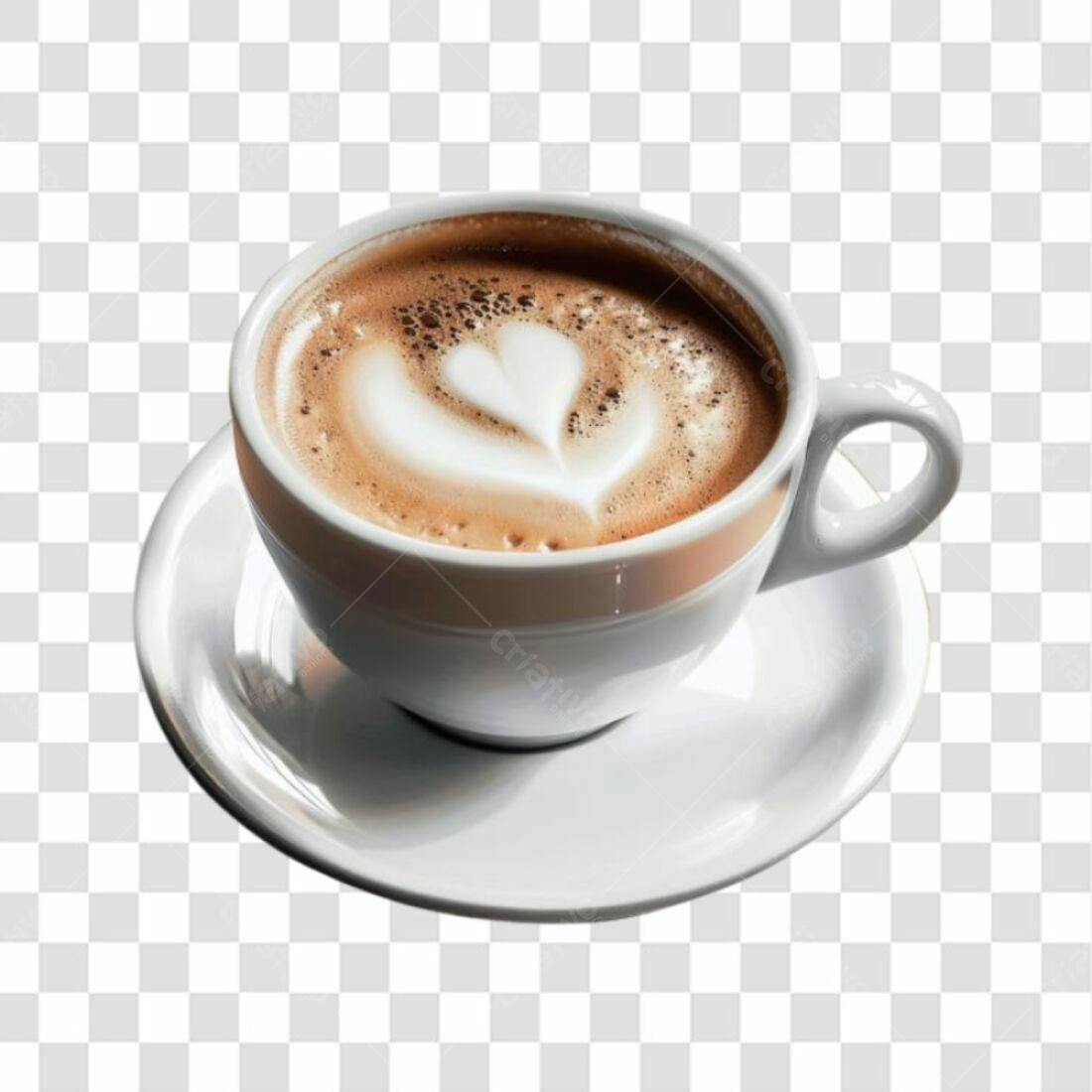Icone Café com Arte na Espuma PNG com fundo transparente