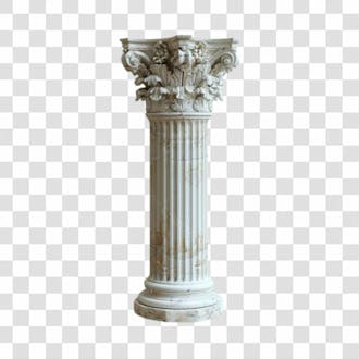 Coluna grega branca png transparente