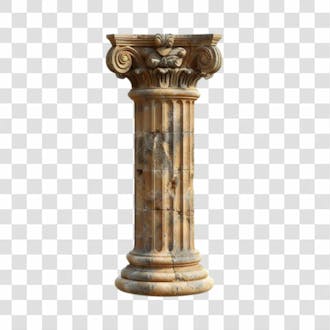 Coluna grega suja png transparente