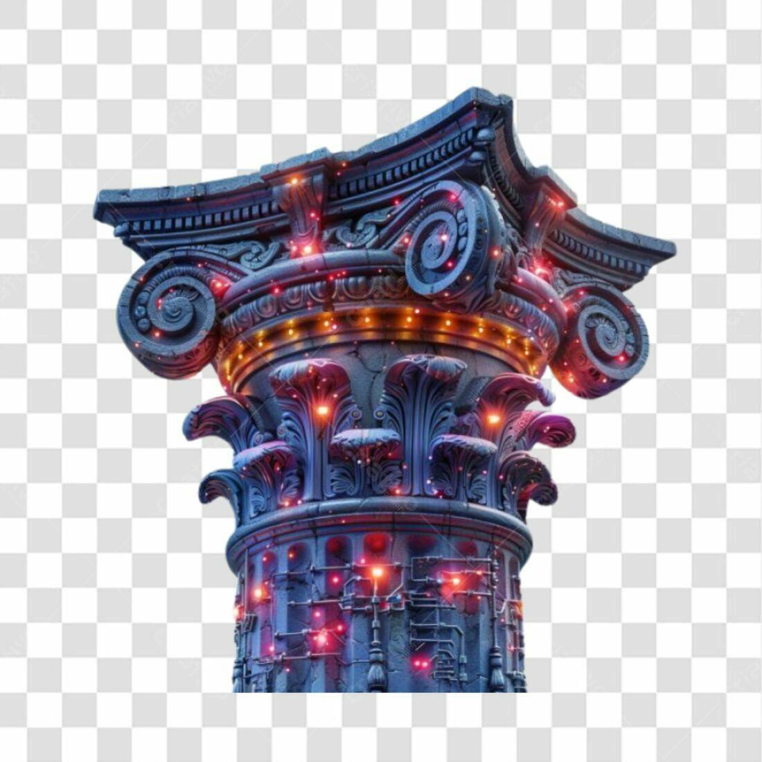 Icone Coluna Iluminada PNG com fundo transparente