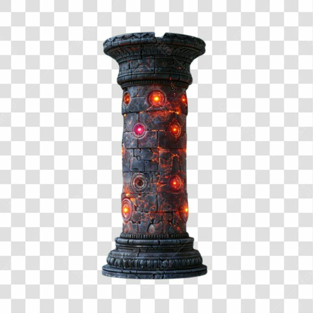 Icone Coluna de Pedra com Fogo PNG com fundo transparente