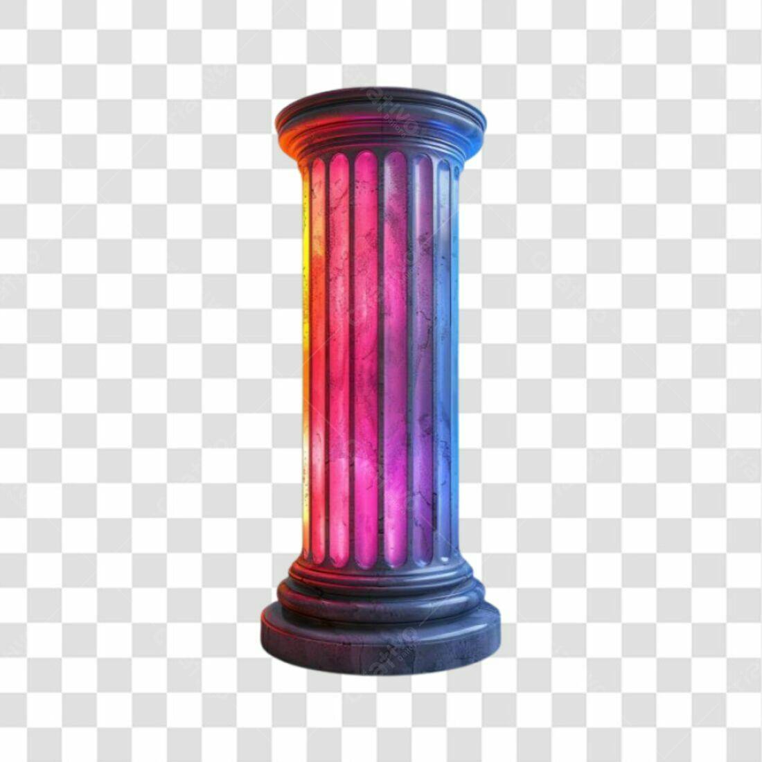 Icone Coluna Arco-íris PNG com fundo transparente