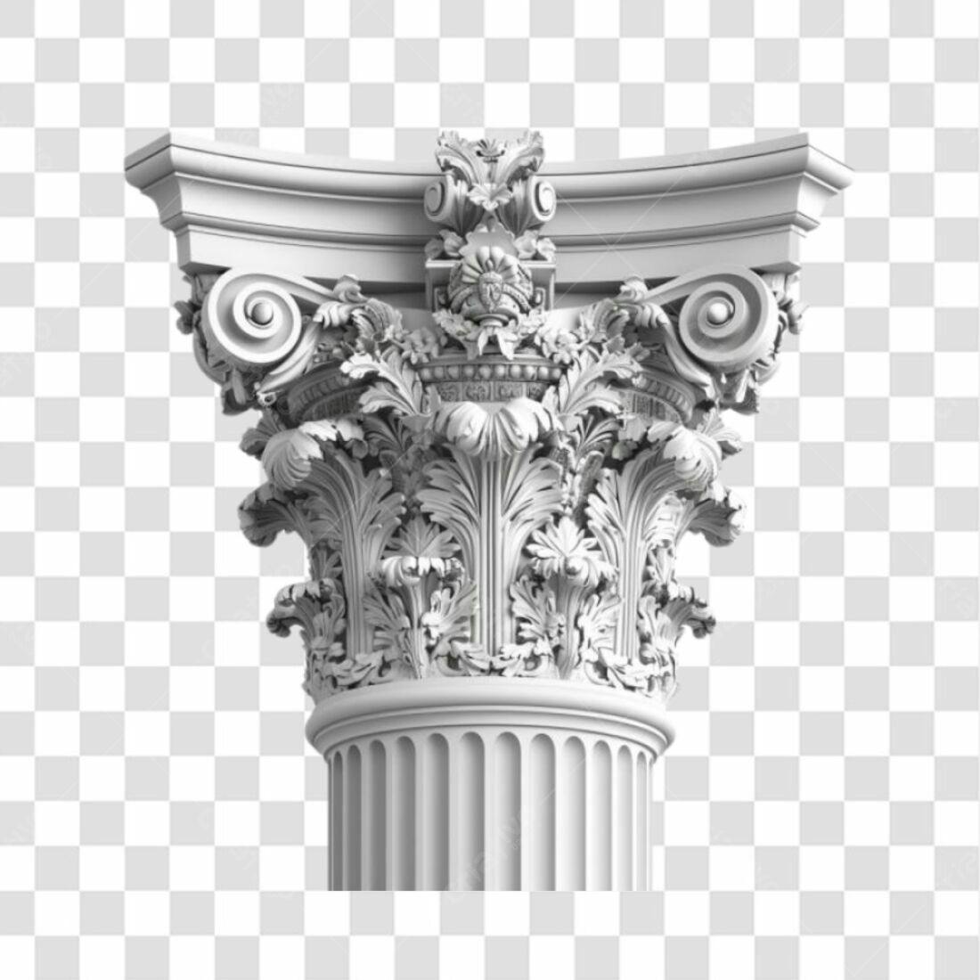 Capitel Romano PNG com fundo transparente